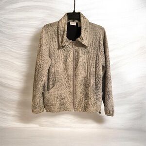 Zenergy by Chico's Textured
Zip-Up Jacket, Gray, Size 1, US 8